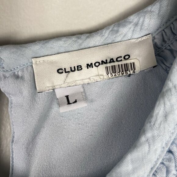 Club Monaco Dress Womans Sz Large Babydoll Coquette Sky Blue Girlie - Picture 8 of 9